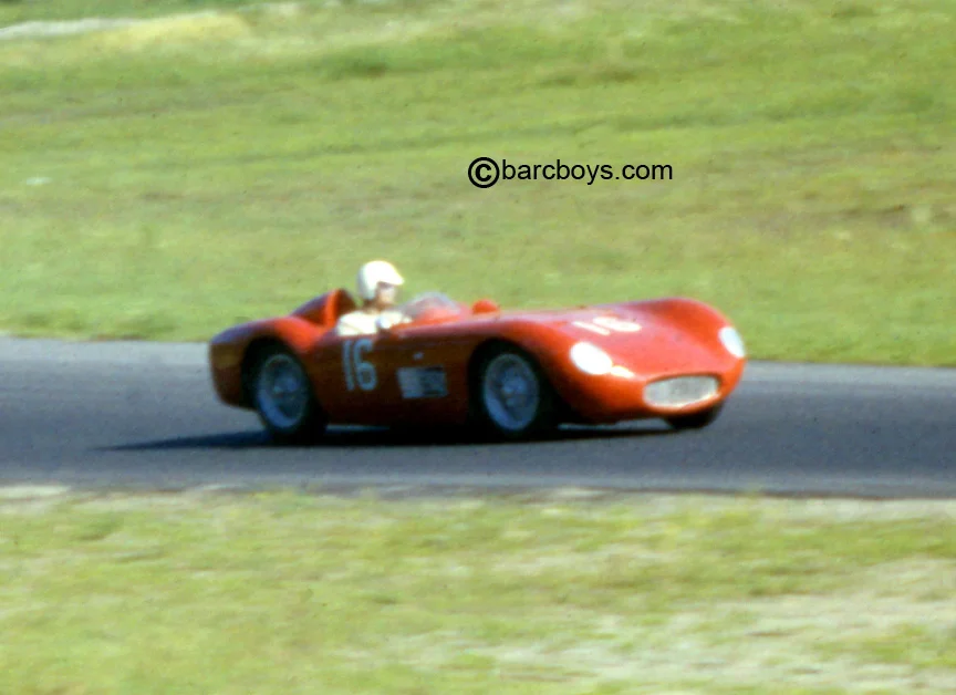 E. F. Spicer in his Maserati 150S. Spicer drove this beautiful car for a few years