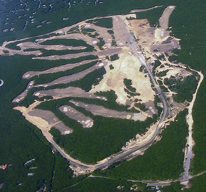 Bridgehampton as it is now - a Golf Course but you can still see the faded bones of this once great race circuit.
