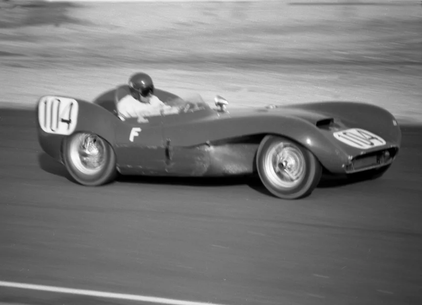 Western New York’s Dave Adams in his Lotus IX powered by an Alfa Romeo engine. He called it a LOFA.