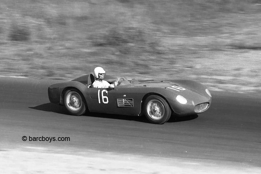 A wonderful portrait of E. F Spicer’s Maserati 150S. Spicer lived in Salisbury and sometimes drove the Maser to the track.