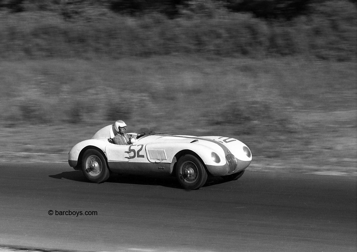 Gordy Mackenzie in his C Type. Gordon raced the Northeast as many weekends as he could for many years in his C Type. Reportedly Mackenzie raced this C Type 84 times and podiumed in 75% of them.