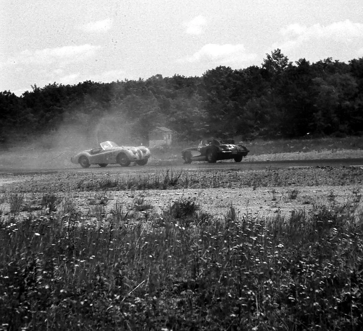 Glen stalwart Homer Daisey spins in the chicane