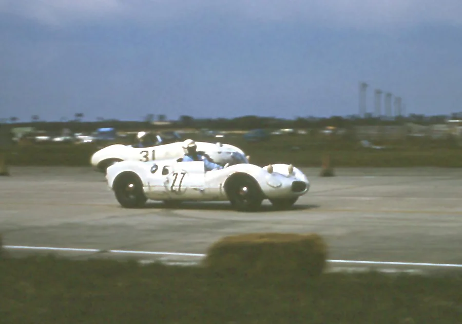 Hap Sharp and Jim Hall shared this Cooper Monaco and while fast, it was very fragile and was a dnf.
