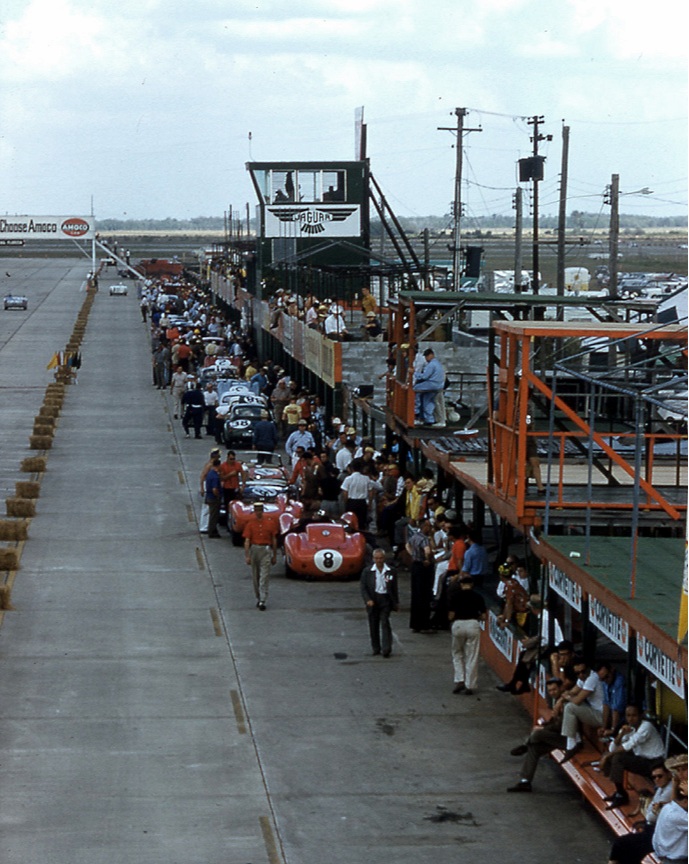 Late afternoon on Thursday and the cars are waiting for night practice.