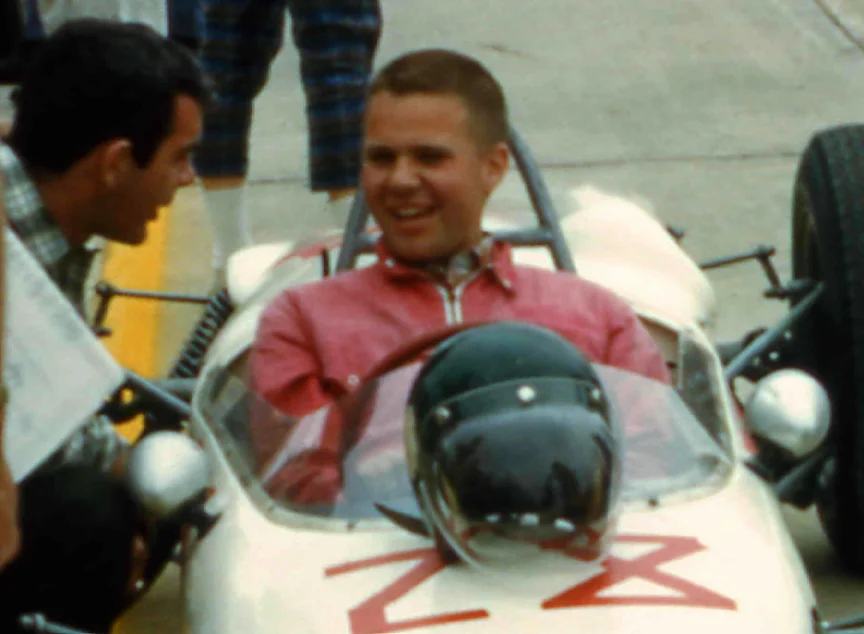MARK DONOHUE: We met him as a rookie racing an Elva Courier. The barcboys helped Mark and Jay Signore in the early days. Sad to have lost such an American hero at the Austrian GP in 1975.