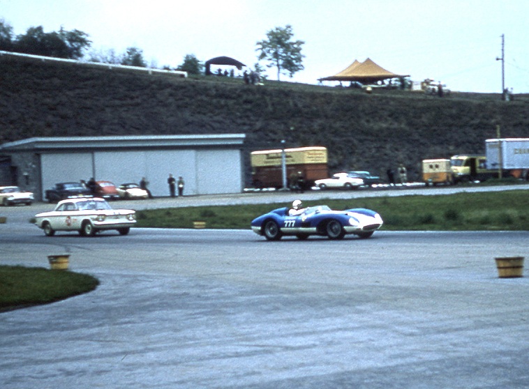 Another pairing of practice strange bedfellows as a Corvair follows a Ferrari