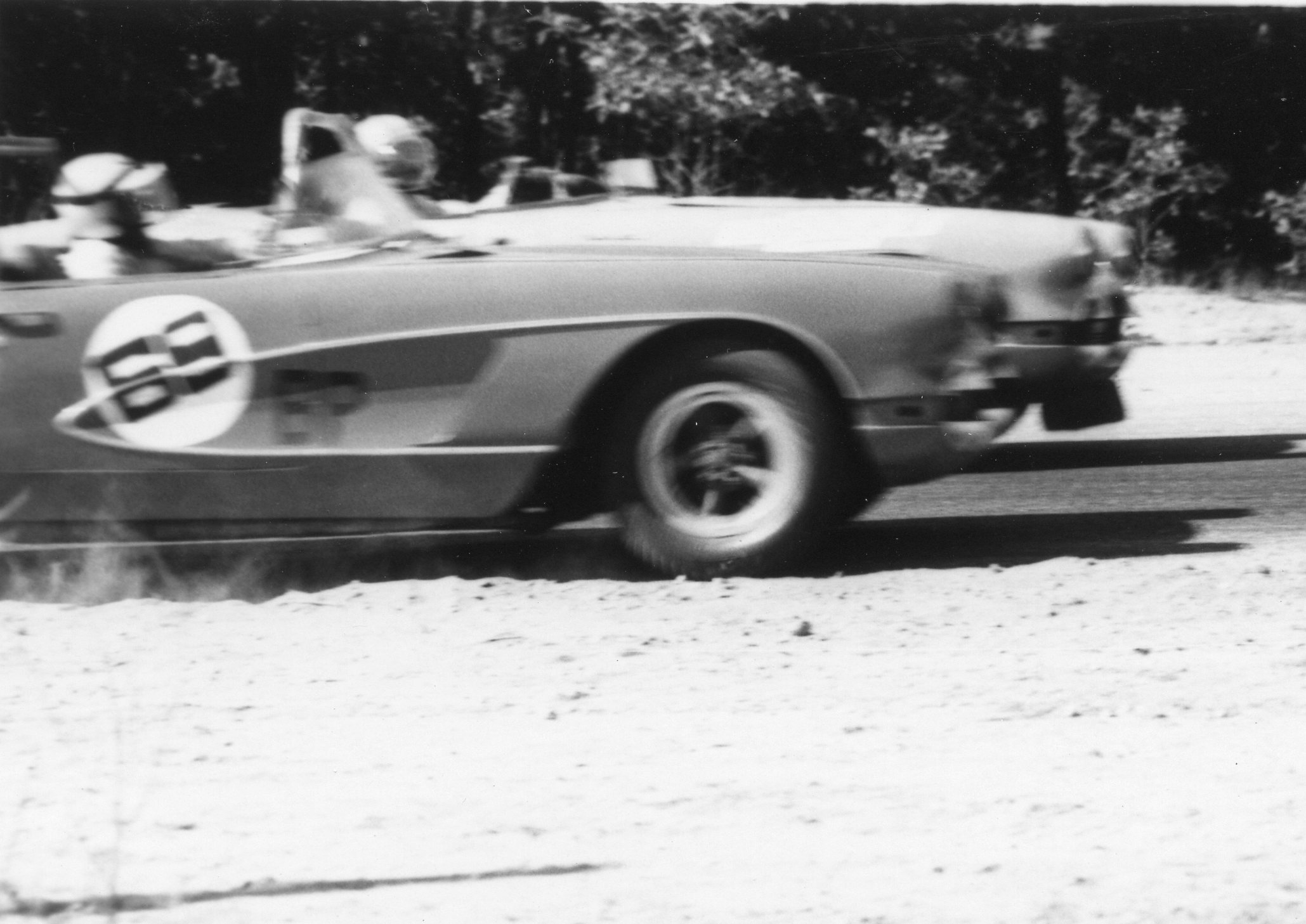 Frantic big bore action as Dominnianni cuts inside another Vette. Frank did not do well in June finishing 4th in BP.