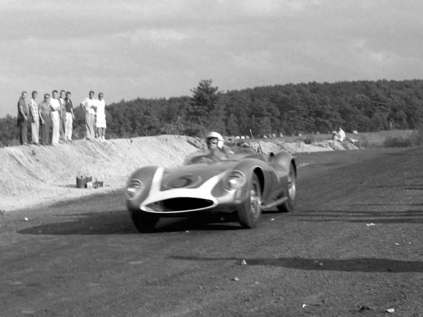 Daigh rolls into the pits after winning on Sunday.