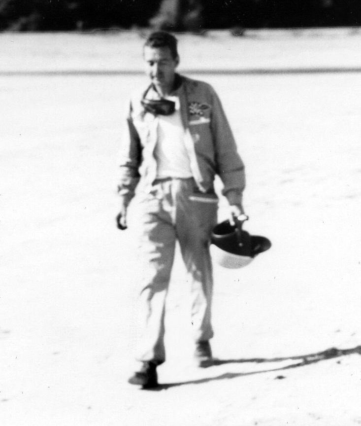 After his car quit, Alderman had a long walk back to the pits.