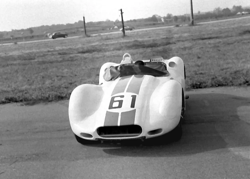 A nice photo of the Lister Jag that Ed Crawford would drive in the race. Still pristine and undented. It would not be that way at the end of the day and, in fact, would not finish.