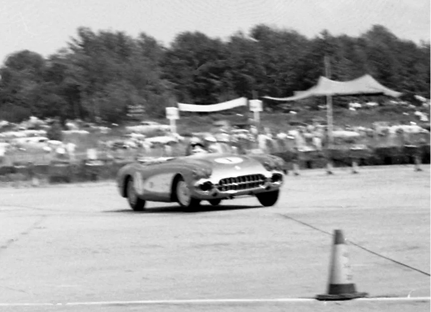 Jim Jeffords came east from Chicago to win the big production car race in the infamous Purple People Eater Corvette from Nickey Chevrolet.