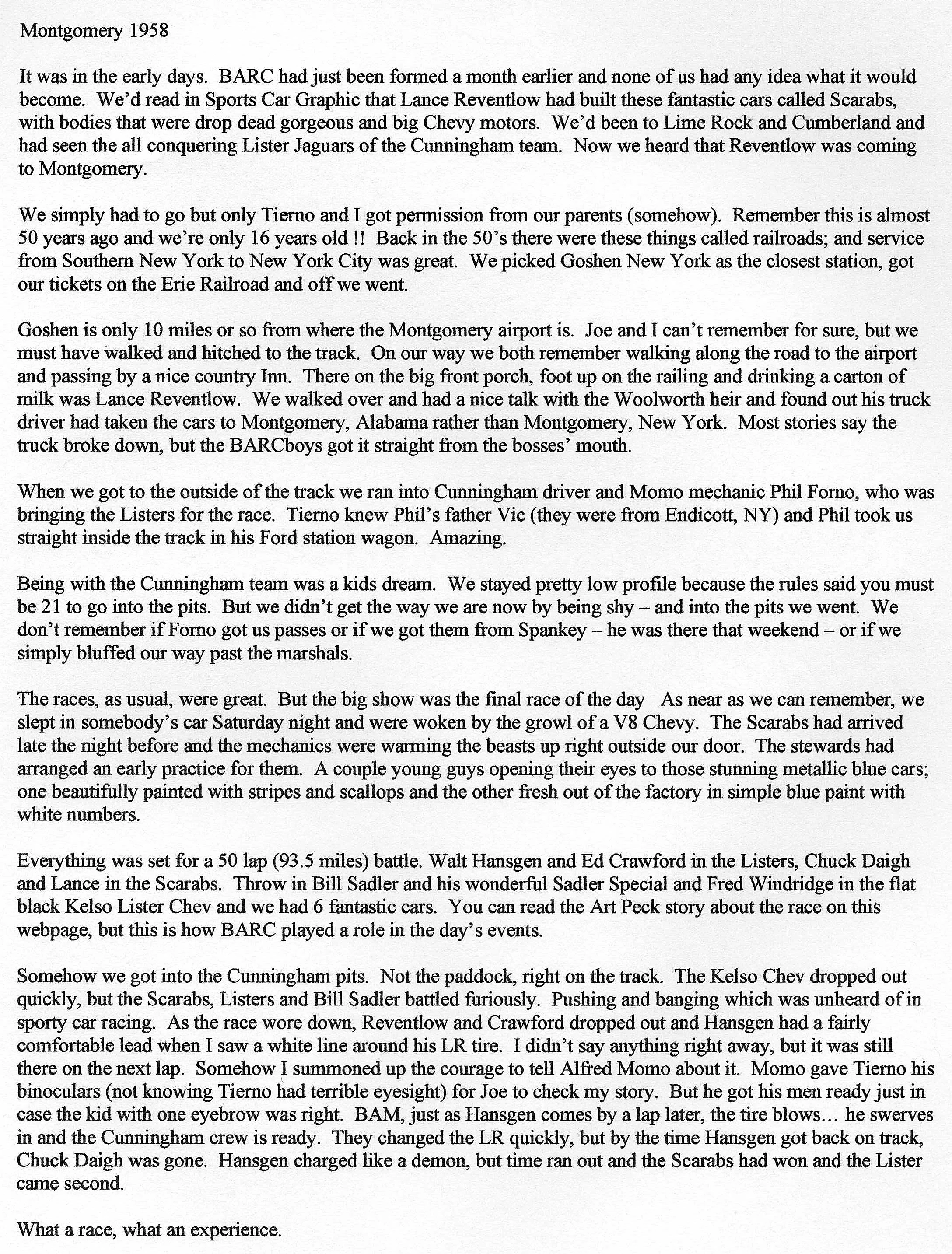 The BARC GAZETTE story from 1958