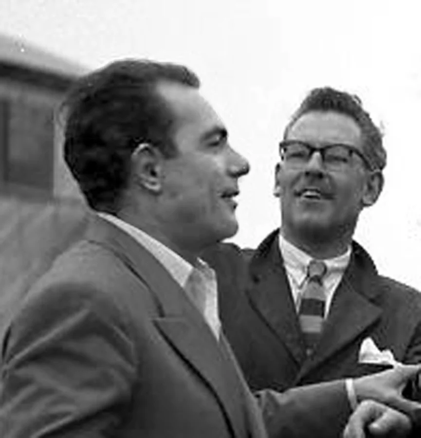 JEAN BEHRA: Behra was a fearless GP and sports car driver from France. Fiery with great car control Behra wrung the most he could in a Maserati 250F against the mighty Mercedes team. He was as fearless racing motorcycles as in cars. You can see part of his left ear is missing as well as part of his nose due to racing bike crashes.