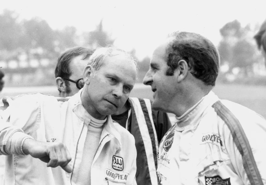 OSCAR KOVELESKI: Oscar is a world class promoter of everything. If you need to market it, Oscar is the man. Here he tells Denny Hulme exactly how he should drive his McLaren.