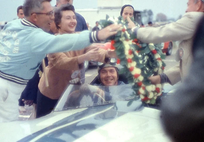SHERWOOD JOHNSTON: Johnston was Briggs Cunningham’s main driver. In 1955 he was heavily affected by the LeMans disaster. Walt Hansgen joined Cunningham in 1956 and both rolled their D Types at Road America. The accident combined with what he witnessed at LeMans was enough and Johnston retired.