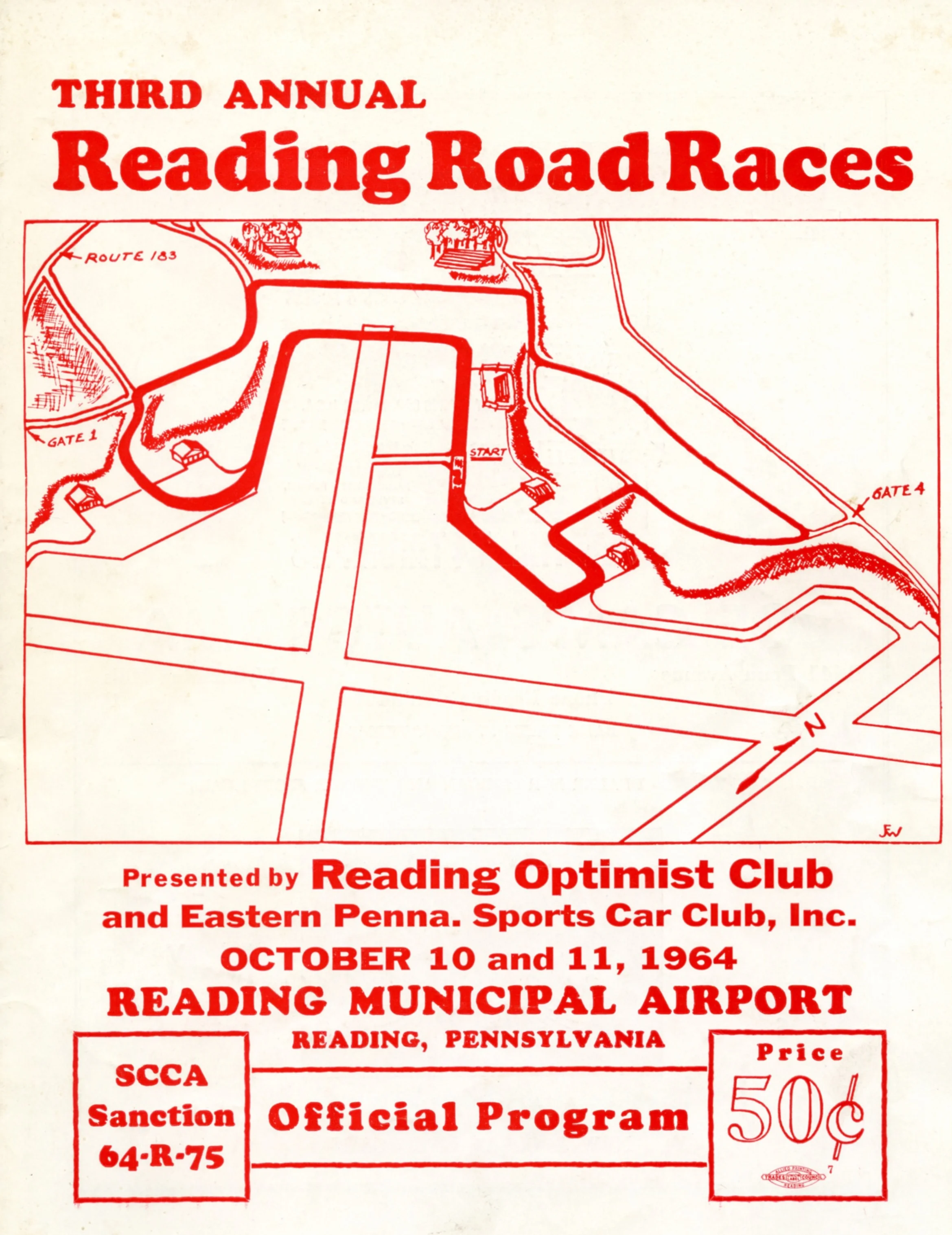 1964 READING ROAD RACE PROGRAM