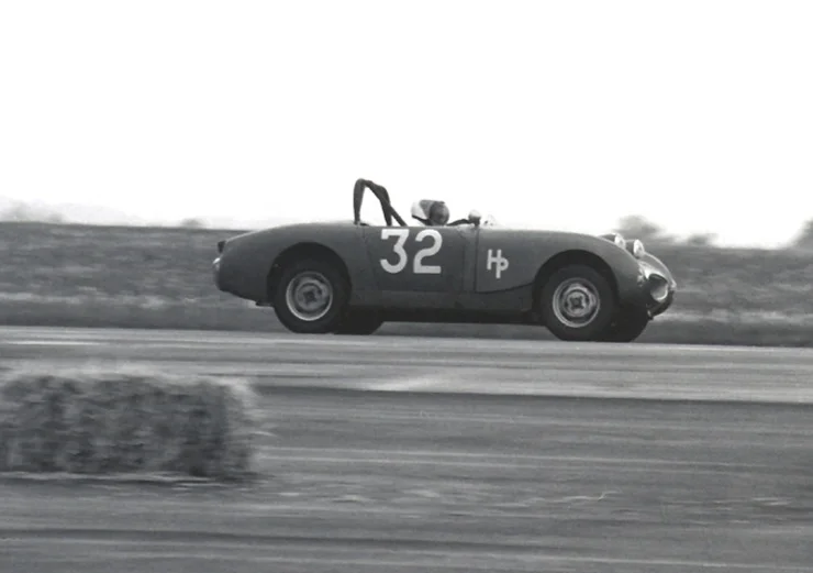 Ed Shantz out on the track. His nickname was Deegar because one race entry made a typo on his name Edgar - spelling it Degar. A very funny and very bright Cornell professor.