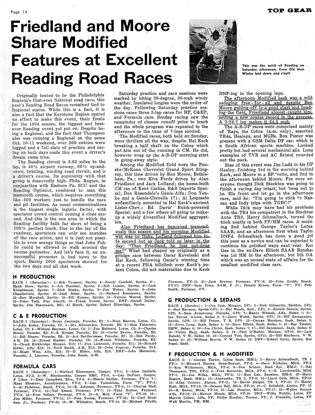 Page 1 of the report headlines Alan Friedland.