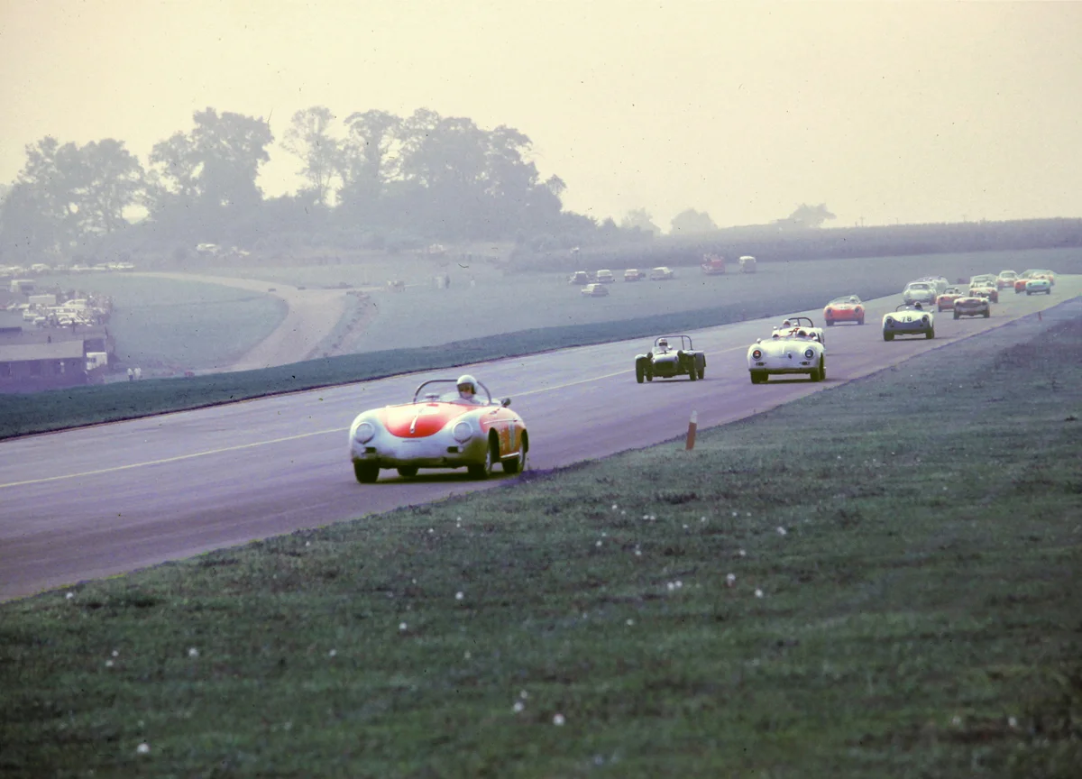 Scarborogh leads on the first lap of the DP-EP race.