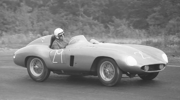 Bob Bucher drove this 2 liter Mondial Ferrari to first in EM and 14th overall.