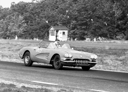 Frank Dominianni always entertained the crowd and usually smashed his Vette. Frank wore coke bottle bottom glasses and we swore he was blind. A wonderful man and a great racer.