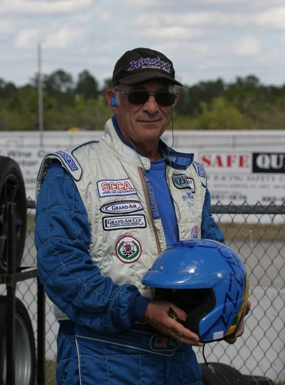 BUZZ MARCUS: BARC member Buzz Marcus at Moroso in 2005. Buzz Duzz won races in 6 consecutive decades - 1960’s to 2010’s.