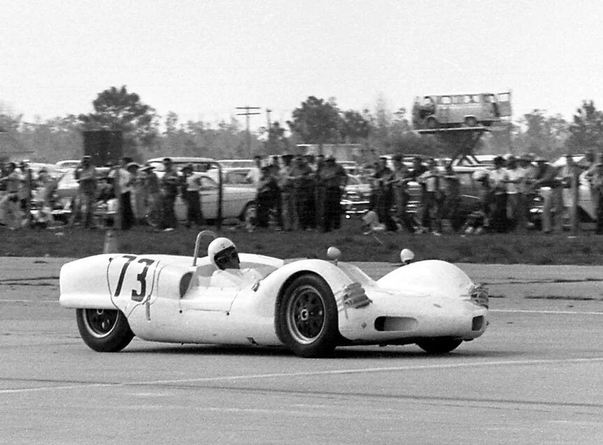 Whistling along on race day the Elva had the 1100cc class locked up before the Climax had an incurable oil leak.