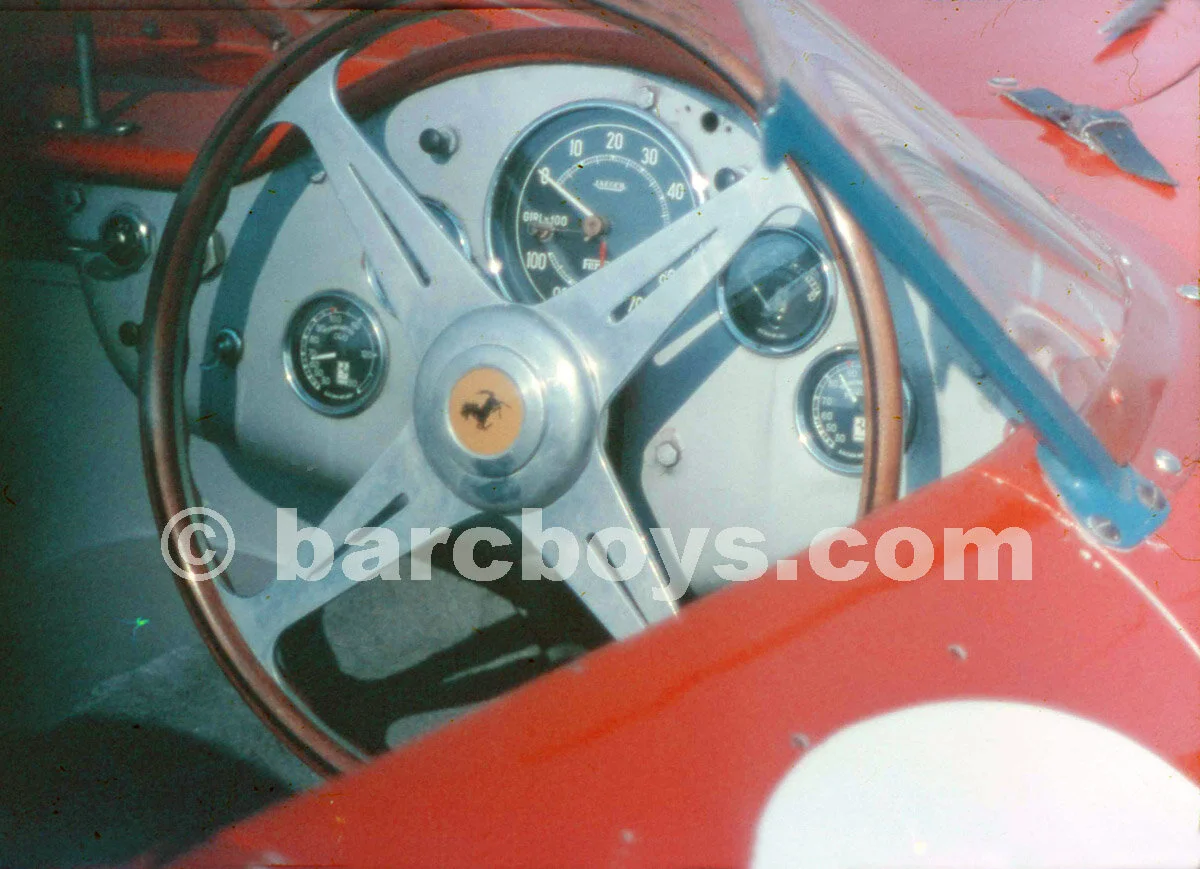 Everything you need, nothing you don’t. The Ferrari Testa rossa of Constantine and Andrey’s cockpit.
