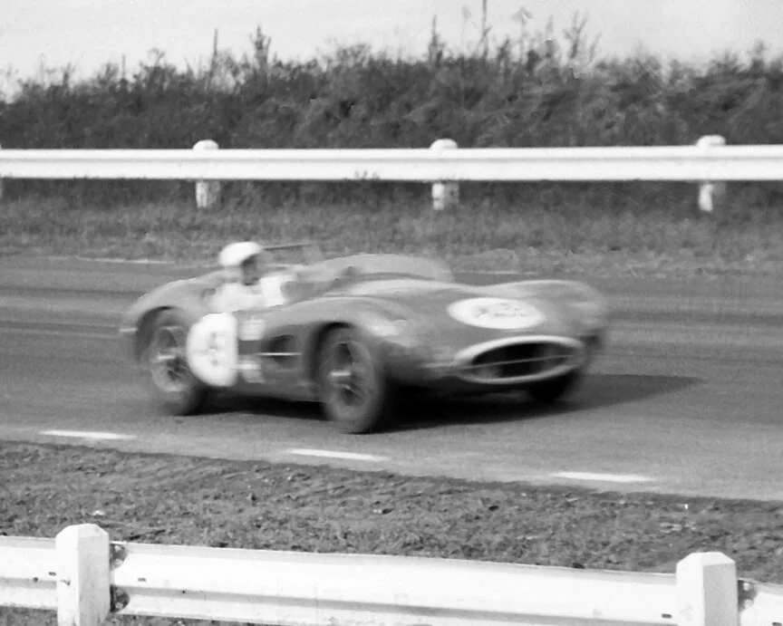 Another high speed blurred shot of Constantine’s Aston starting the climb.