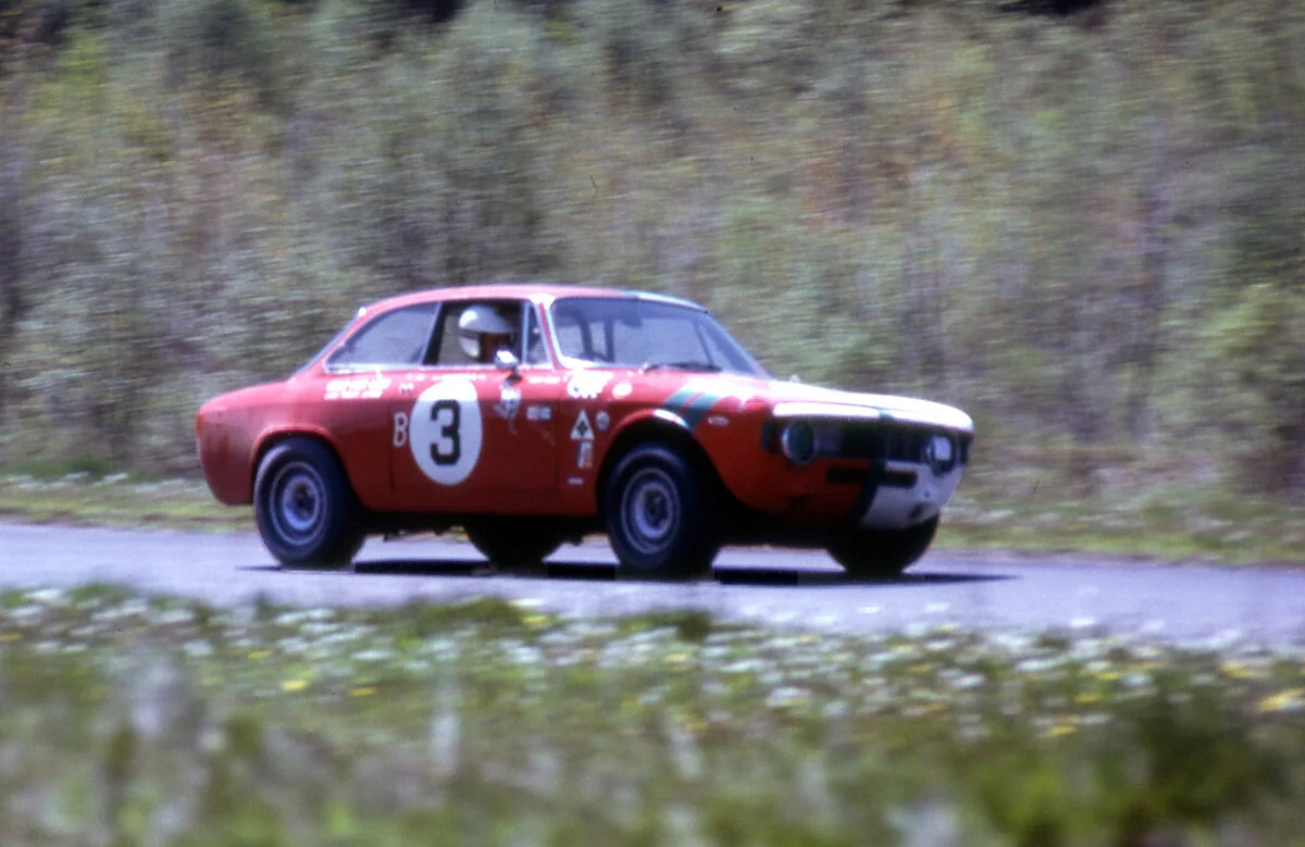 Horst Kweck took this under 2 liter Alfa to 5th overall. The Alfa was quick and Lime Rock favors handling as much as power.