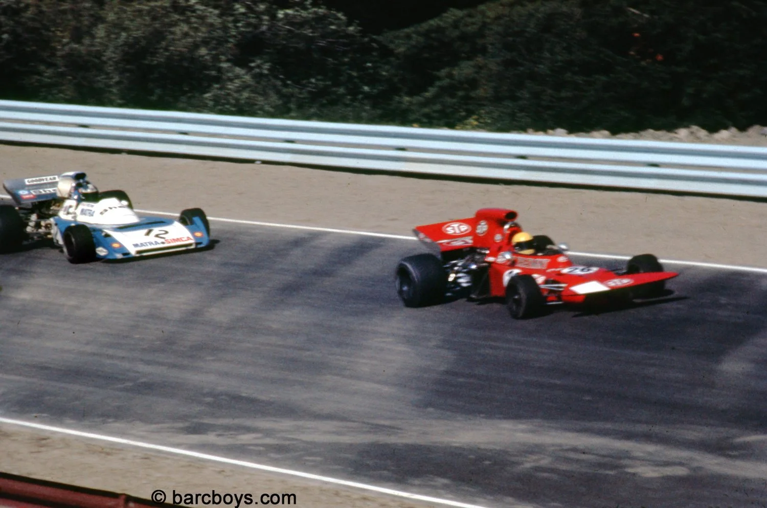  Nanni Galli’s March leads J.P. Beltoise in his Matra.  JP would have a good race finishing 8th. 