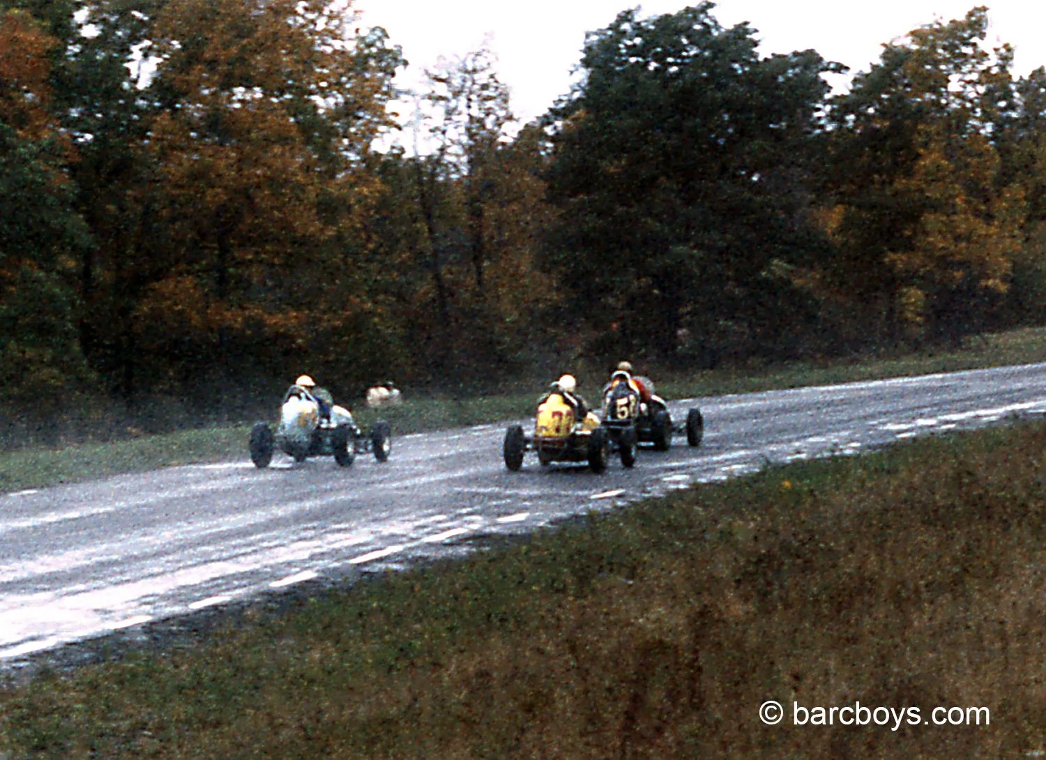  You can see from this photo the weather turned very cold and wet with even some snow flurries.  The midgets kept going as best they could, but a third did not finish. 