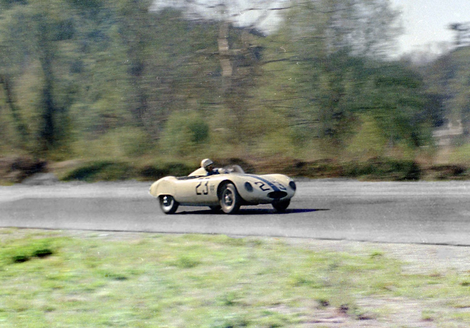  Briggs was busy this weekend.  Here he is driving his HM OSCA to 2nd place behind Jim Eichenlaub’s similar car and beating all the GM cars. 