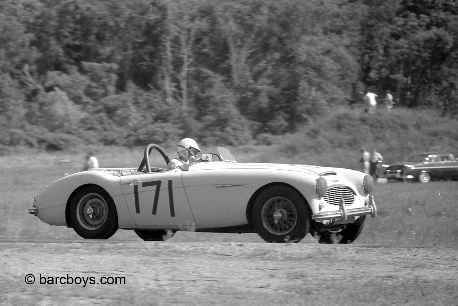  John Colgate, another driver from a prominent family, raced Autin Healeys for a few years.  Tossed in with the Vettes and Grossmans Ferrari, Colgate won DP and finished 6th overall. 