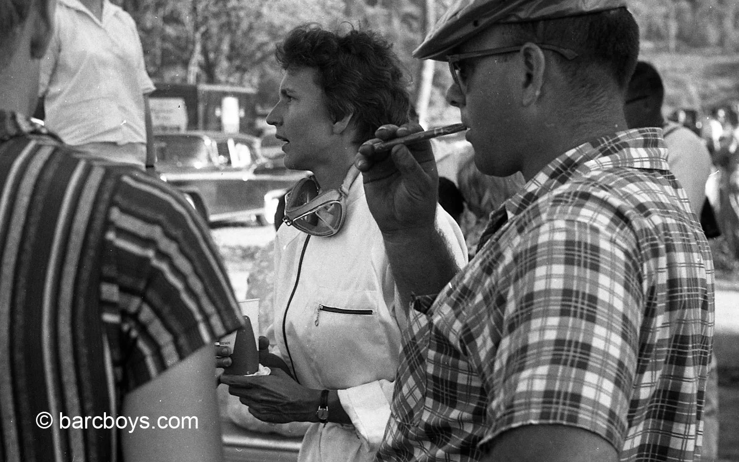  Denise McCluggage.  This photo was not taken at the SCCA National, but any photo of Denise is worth seeing. 