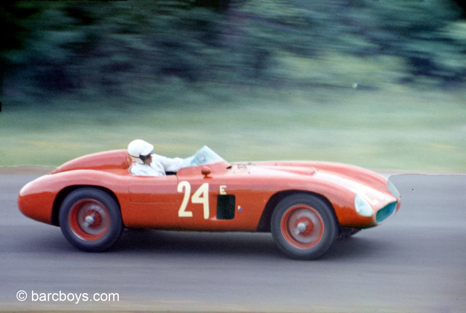  Bill Burroughs in another Ferrari 500TR with a long history from Olivier Gendebien and Marquis dePortago through Masten Gregory and raced many times by Chet Flynn.  These strong 4 cyl, 2 liter cars were very reliable. 