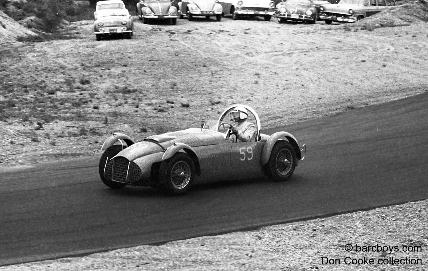  Gerry Giorgi built a special as so many did.  This one was built on an XK Jag frame but Georgi changed to a Caddy motor for more power.  