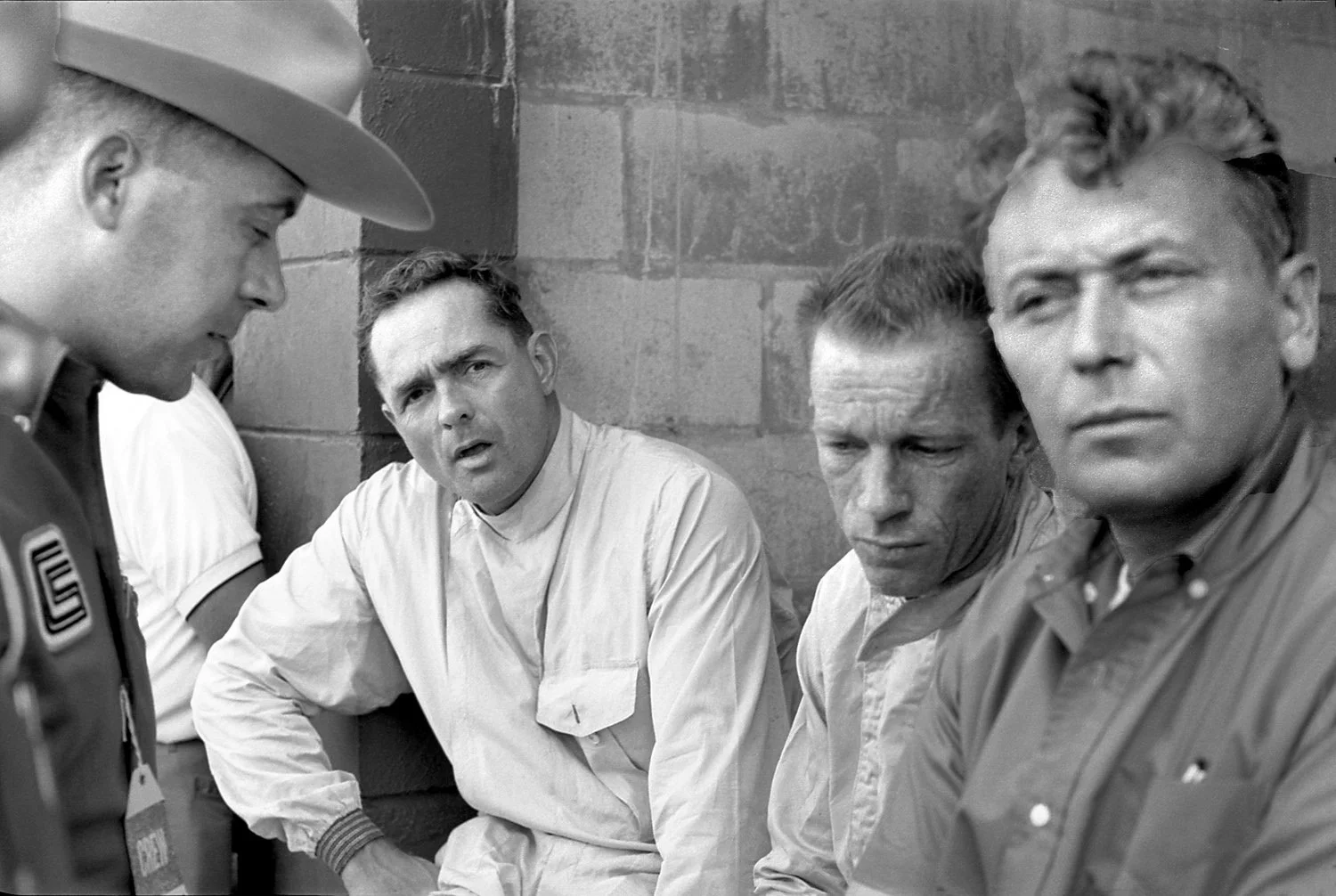  1965: Unbelievable world class talent in this photo.  L-R Carroll Smith, Phil Hill, Richie Ginther and Phil Remington.  How many wins, how many cars, how many genius ideas were accomplished by this quartet? 