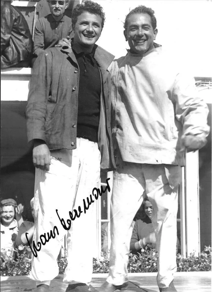 Hans Hermann & Jean Behra winning LeMans 1.5 1959.jpg