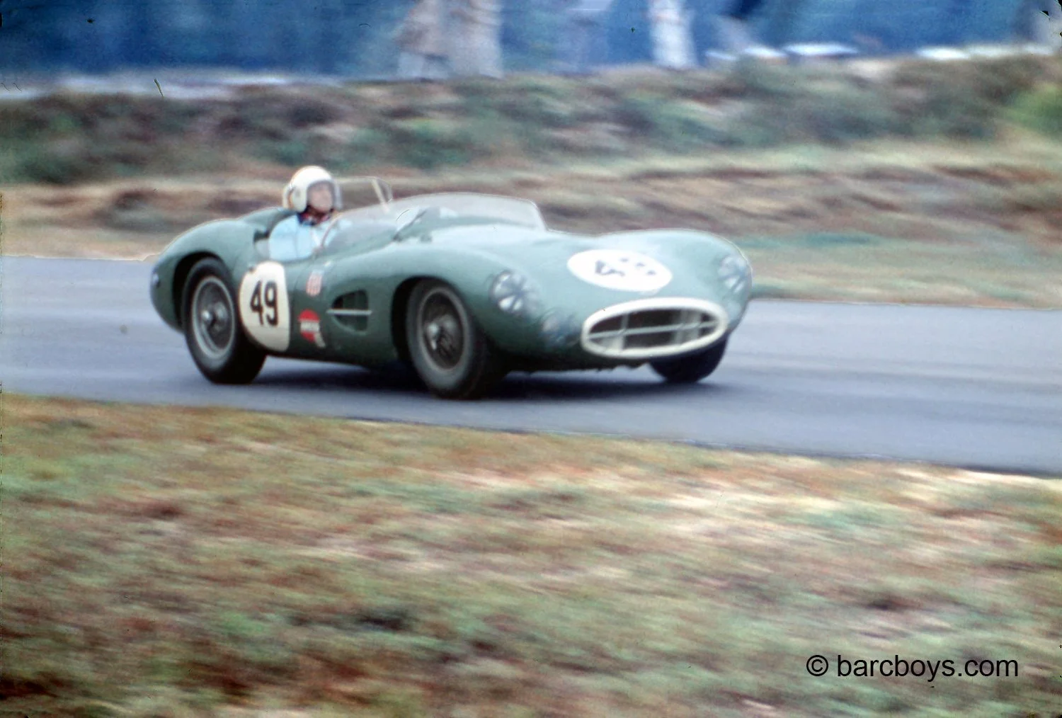  As he had 2 weeks prior at Lime Rock, George Constantine in his Aston Martin DBR2 walked away with the 40 lap race 