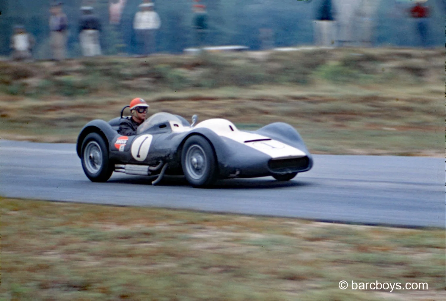  USAC pulled as many favors as possible and got Jim Rathman who had won the F1 race of two worlds at Monza earlier and would go on to win Indy in 1960.  The Lister Bristol failed to finish. 