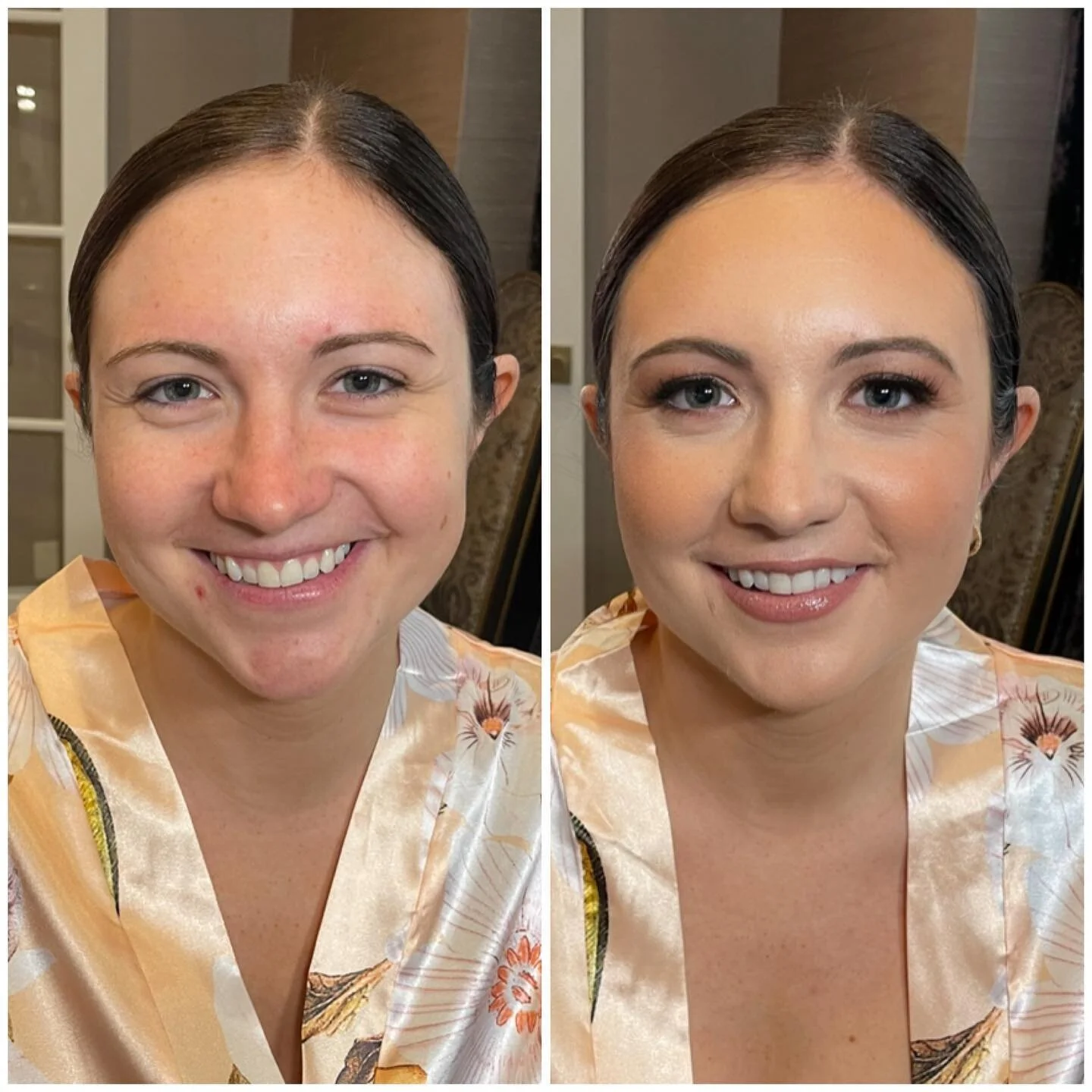 I love me a good before and after pic!! #nkartistry #weddingmakeup #chicagomua