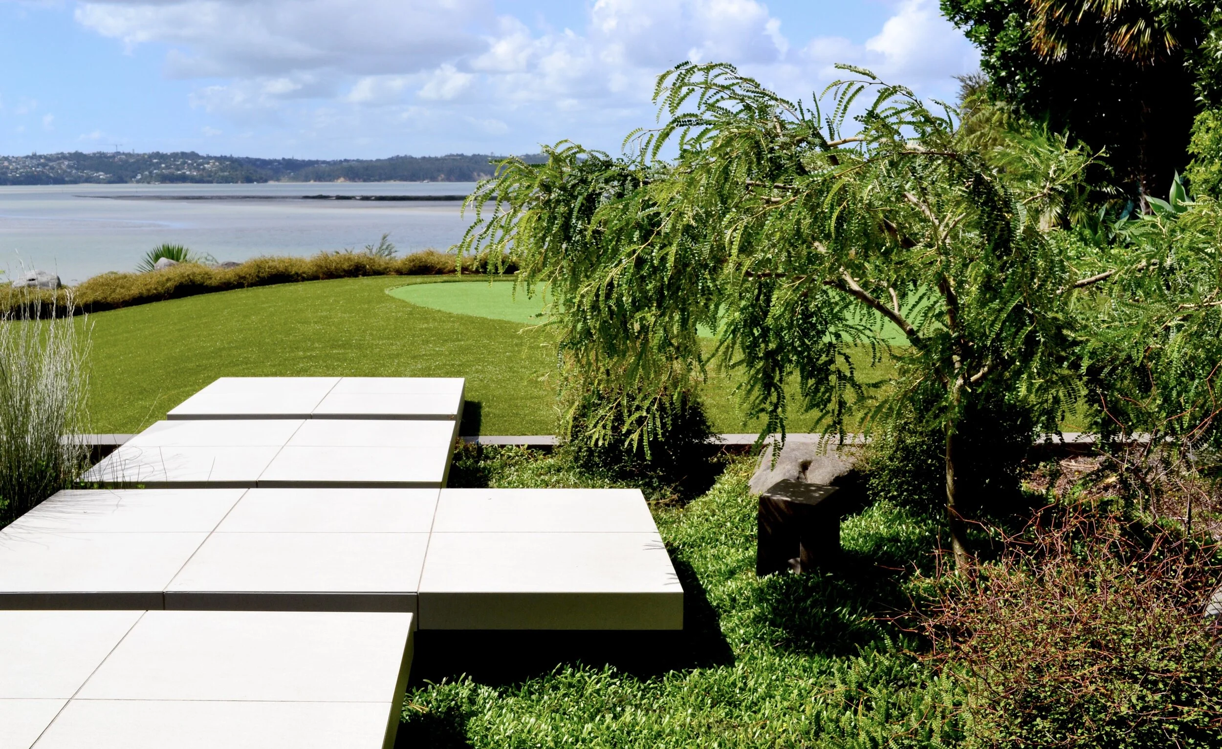 Auckland Landscape Architects Marble Paving - Greenroom Projects. West Harbour 2019