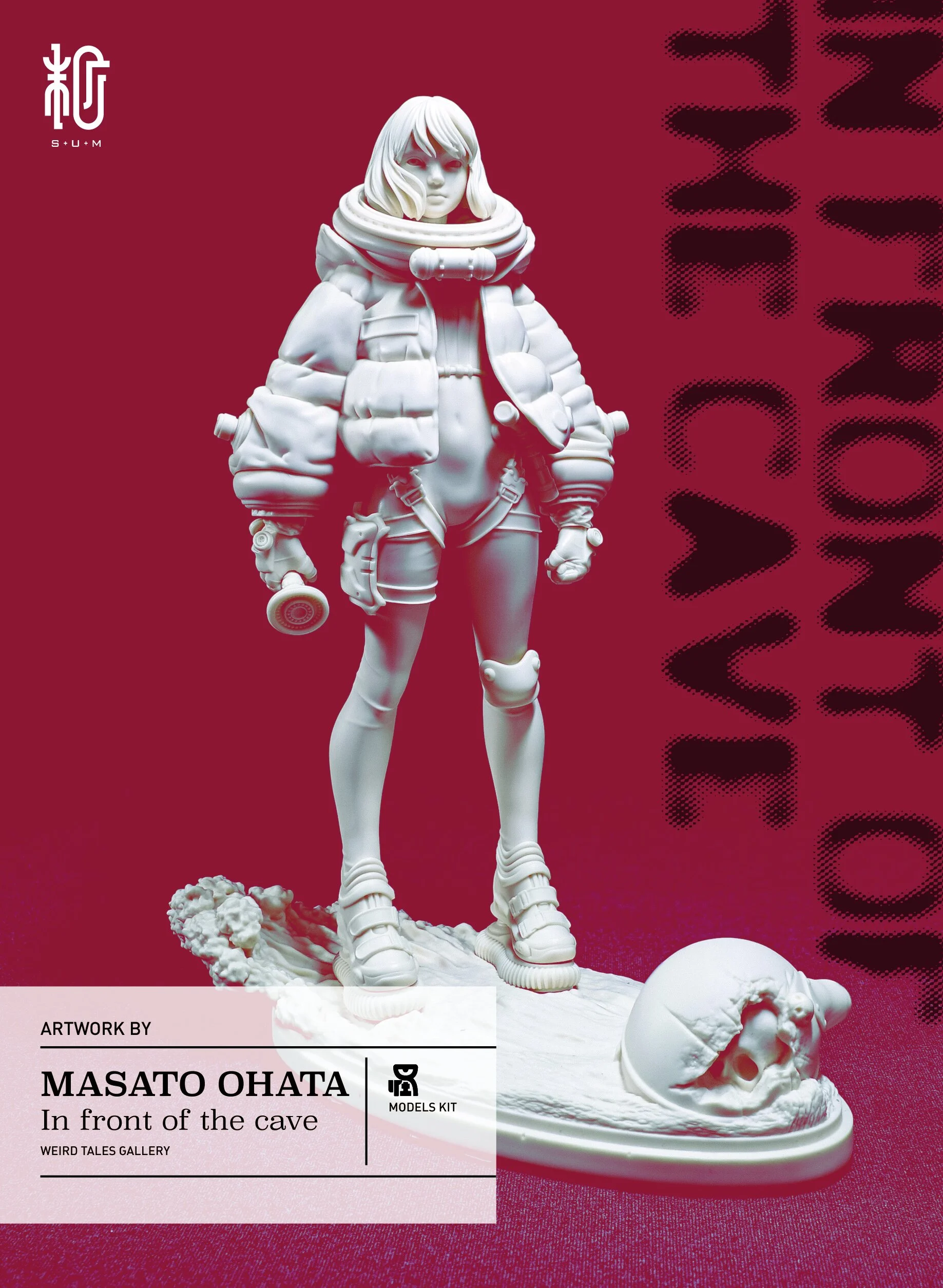 resin figure cyber punk style girl by Masato Ohata — S+U+M