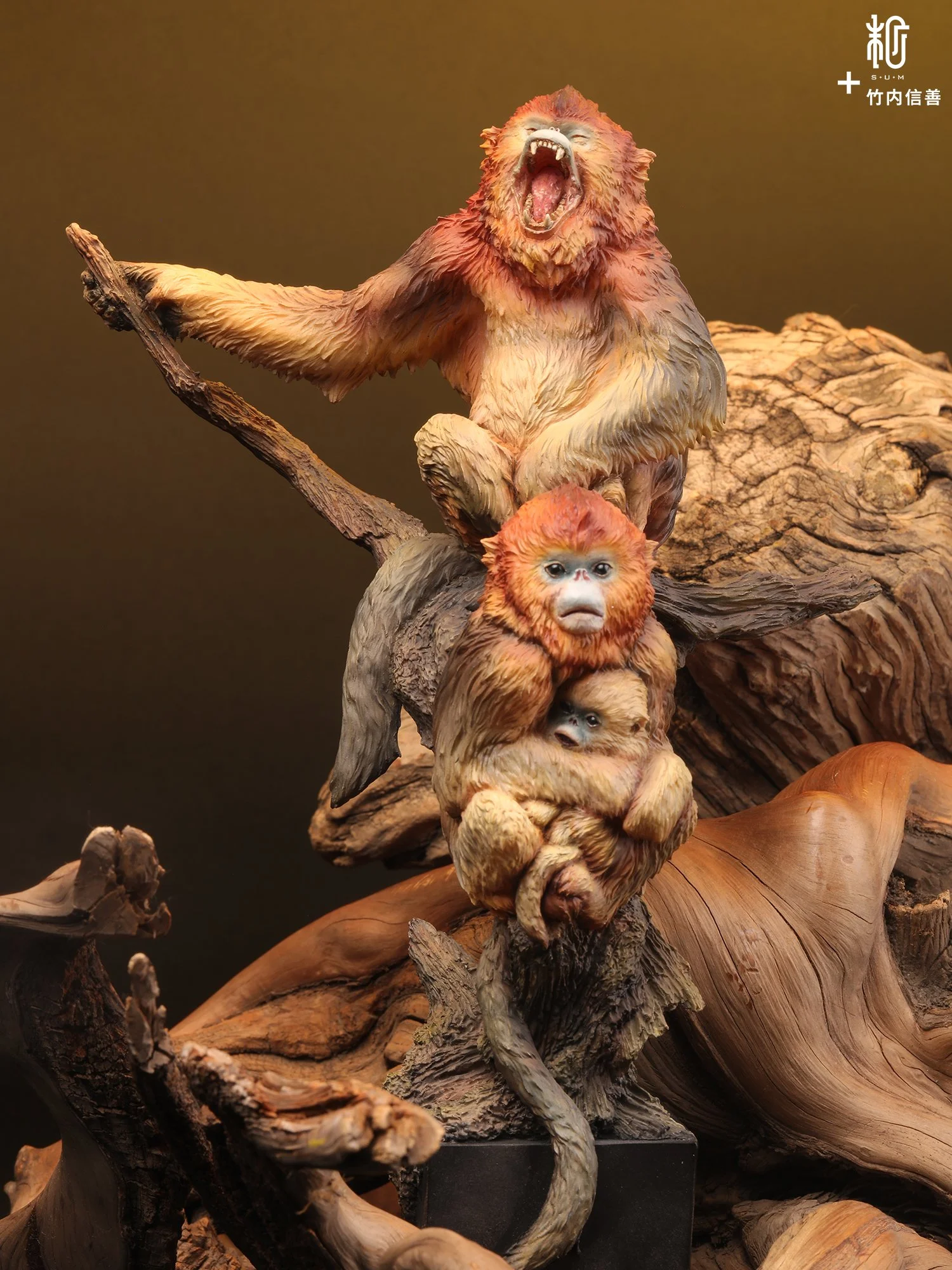resin Golden Snub-nosed Monkey by Shinzen Takeuchi SHINZEN x Manas