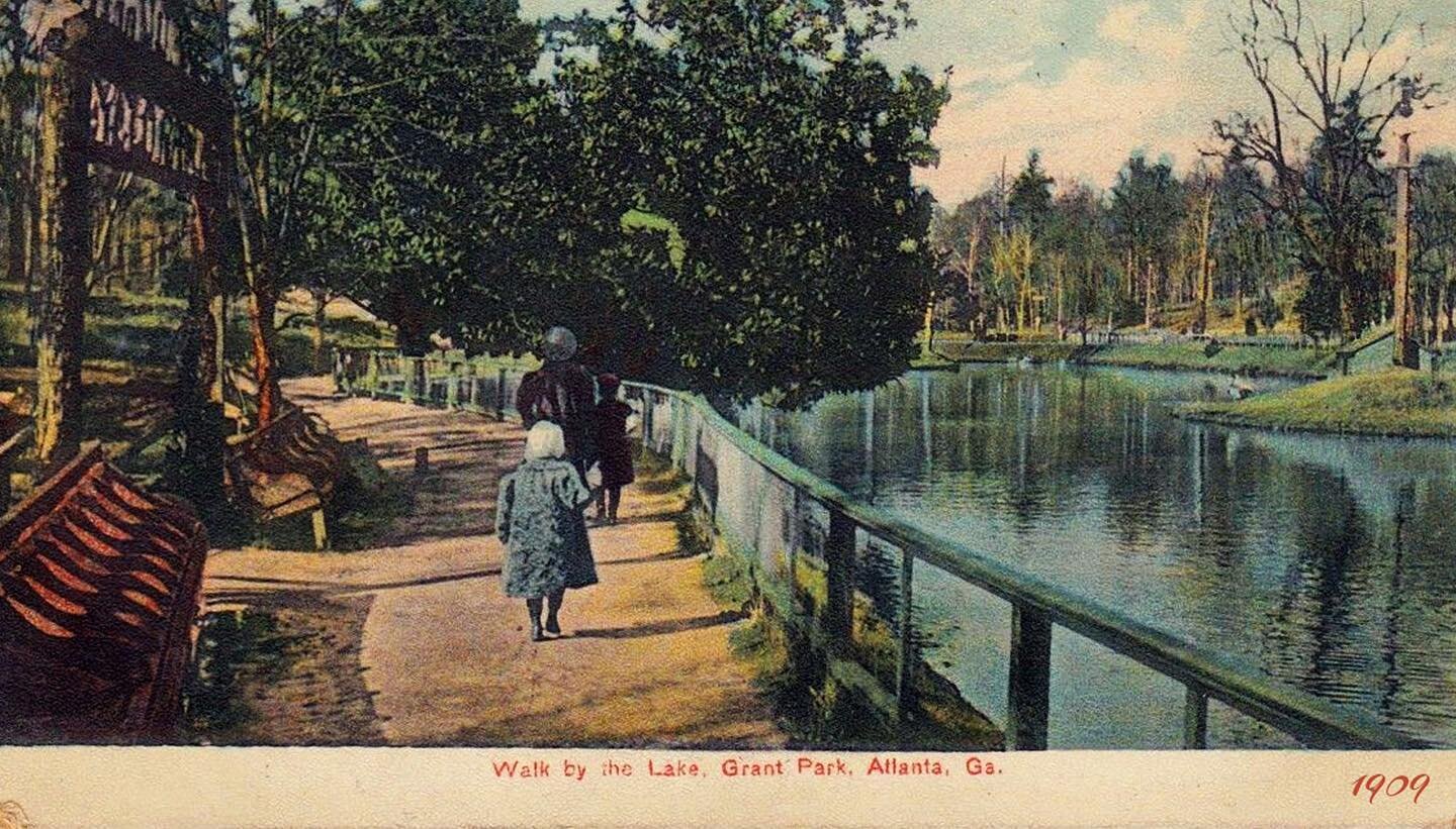 Did you know that Grant Park used to have an actual lake (not a pond)? Over the years it was removed for the development of Zoo Atlanta. Which, btw, fun fact: started as a donation of circus animals by a lumber merchant (who bought a bankrupt circus?