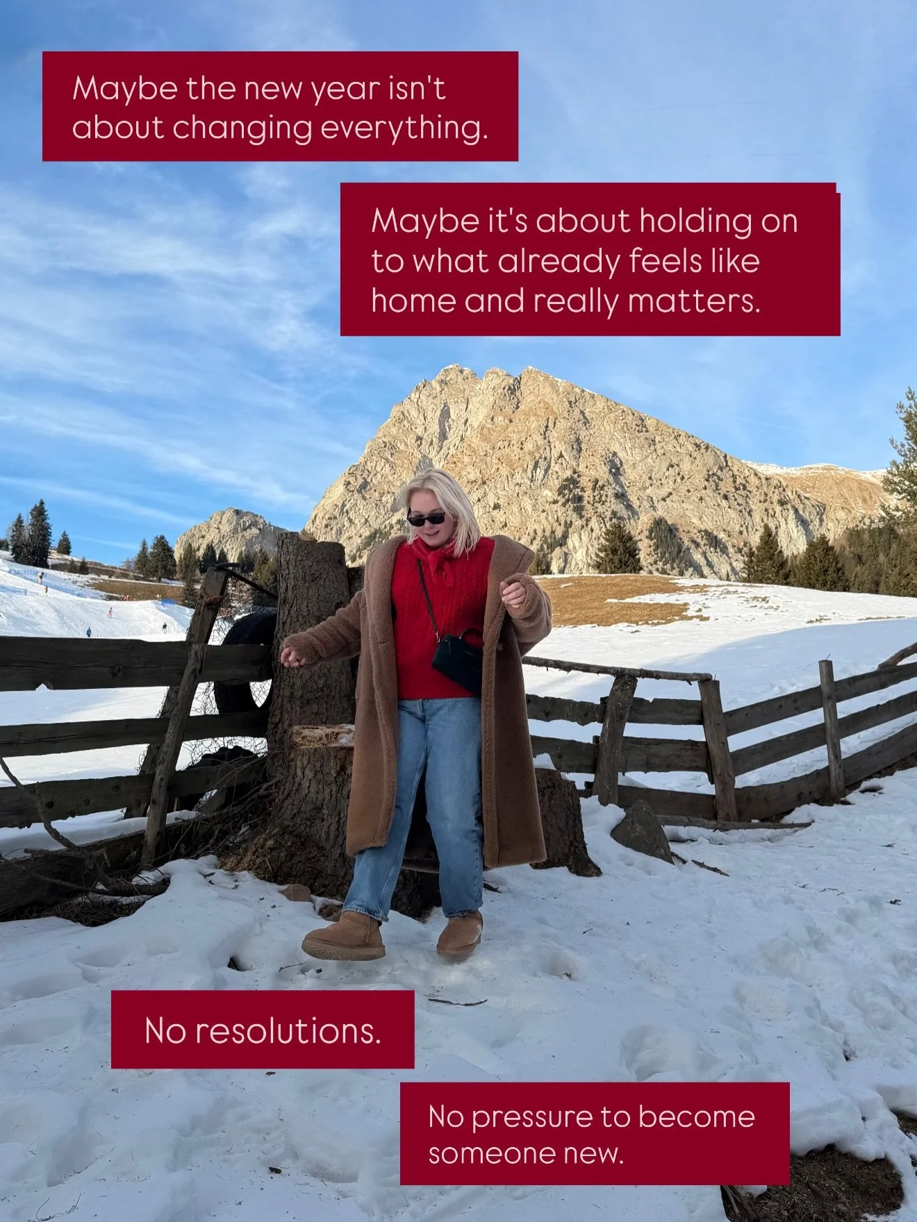 Team: No resolutions. &hearts;️
Team: No pressure to become someone new.