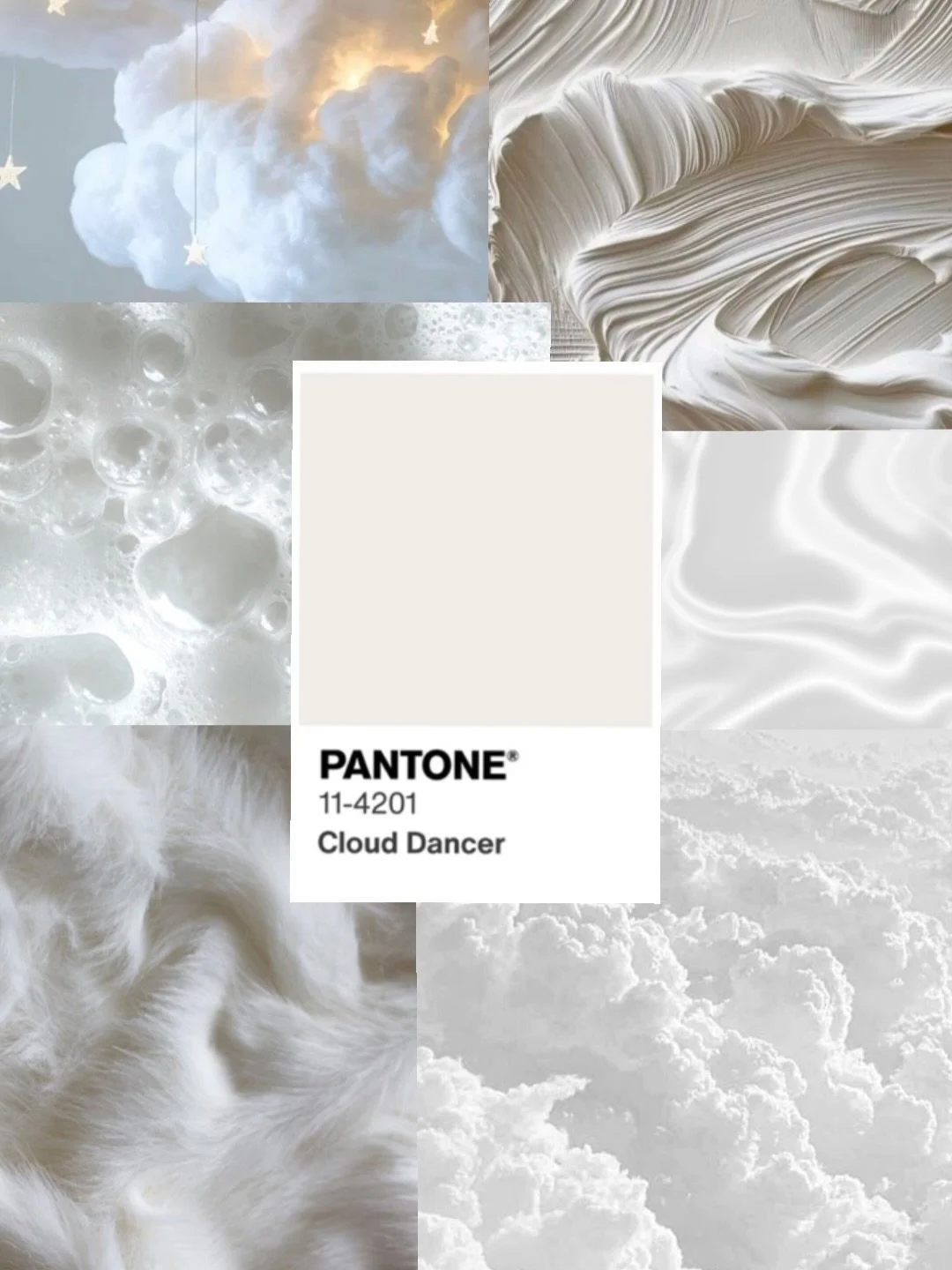 Pantone Farbe des Jahres 2026 &ndash; Cloud Dancer
Die Pantone Farbe des Jahres 2026 ist PANTONE 11-4201 &bdquo;Cloud Dancer&ldquo; &ndash; ein sehr heller, ausgewogener Wei&szlig;-/Off-White-Ton, der als Symbol f&uuml;r Ruhe, Klarheit und Erneuerung