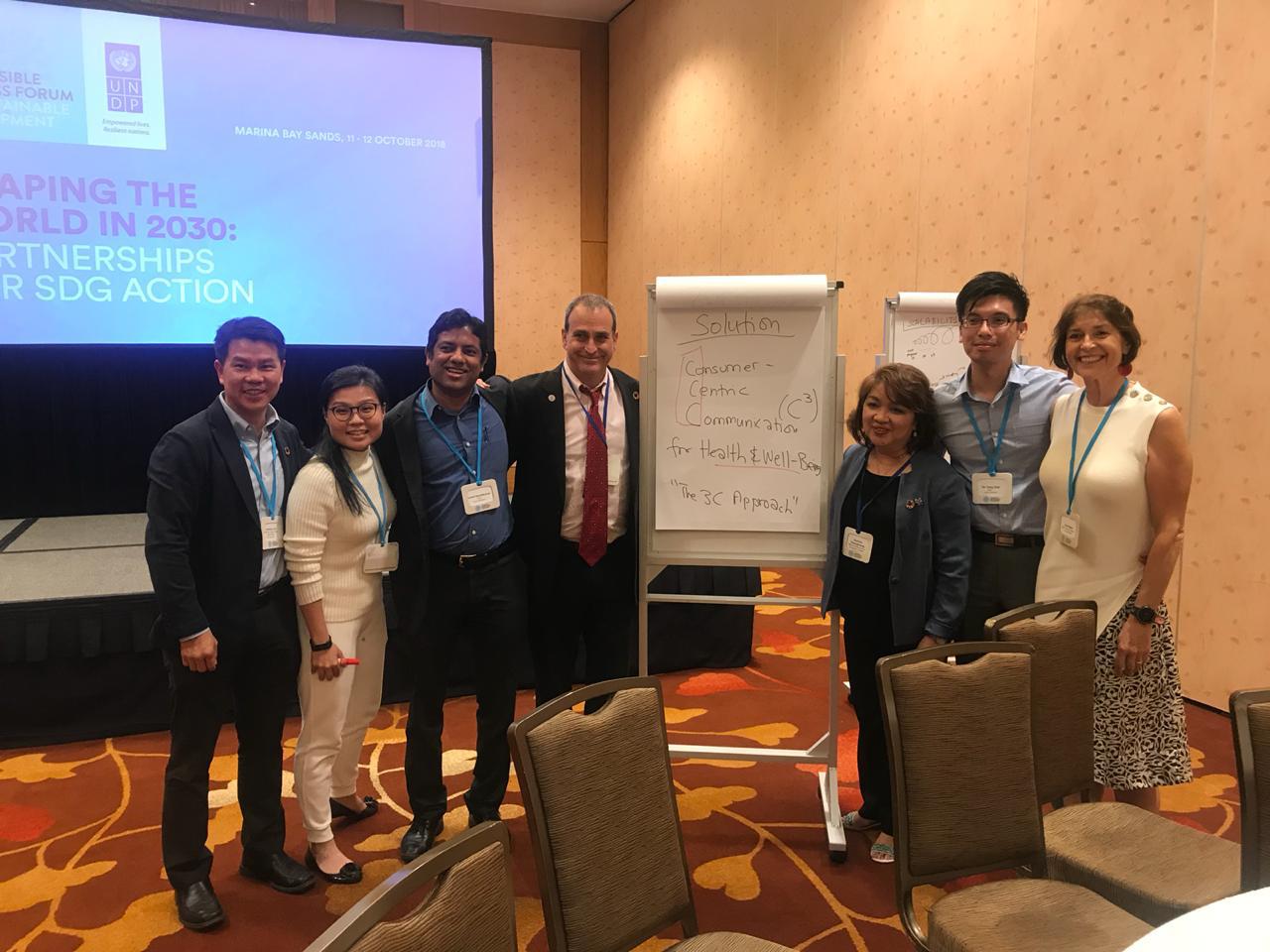 Participant and Facilitator with the team at the Responsible Business Forum on Sustainable Development Goals 2018 (Singapore) - on Food & Nutrition