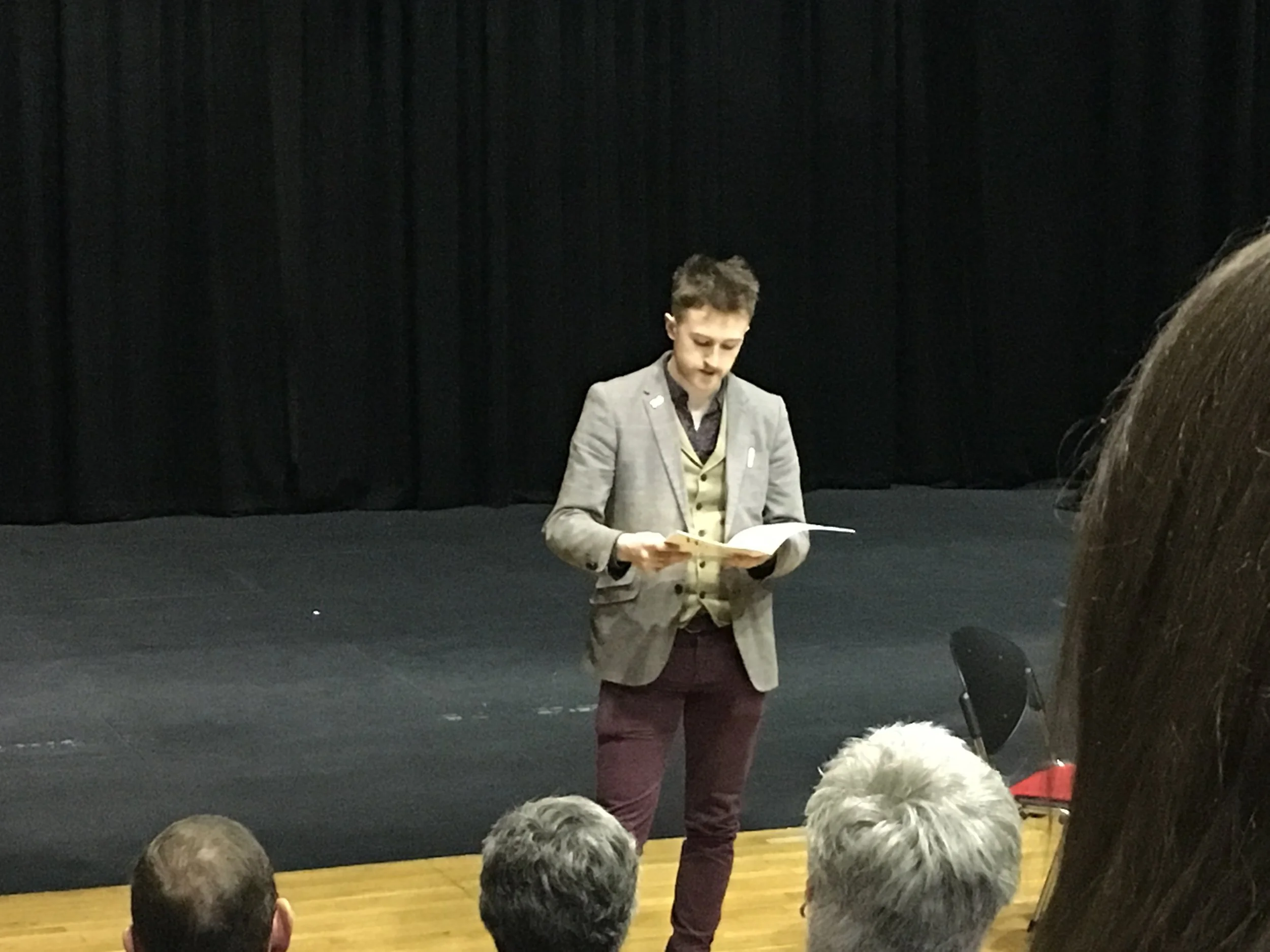 Rupert Ibbotson read his poem, ‘Common Line Etiquette’, for our audience.